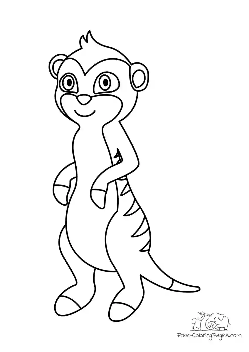 Coloring Page Meerkat Free Coloring Pages