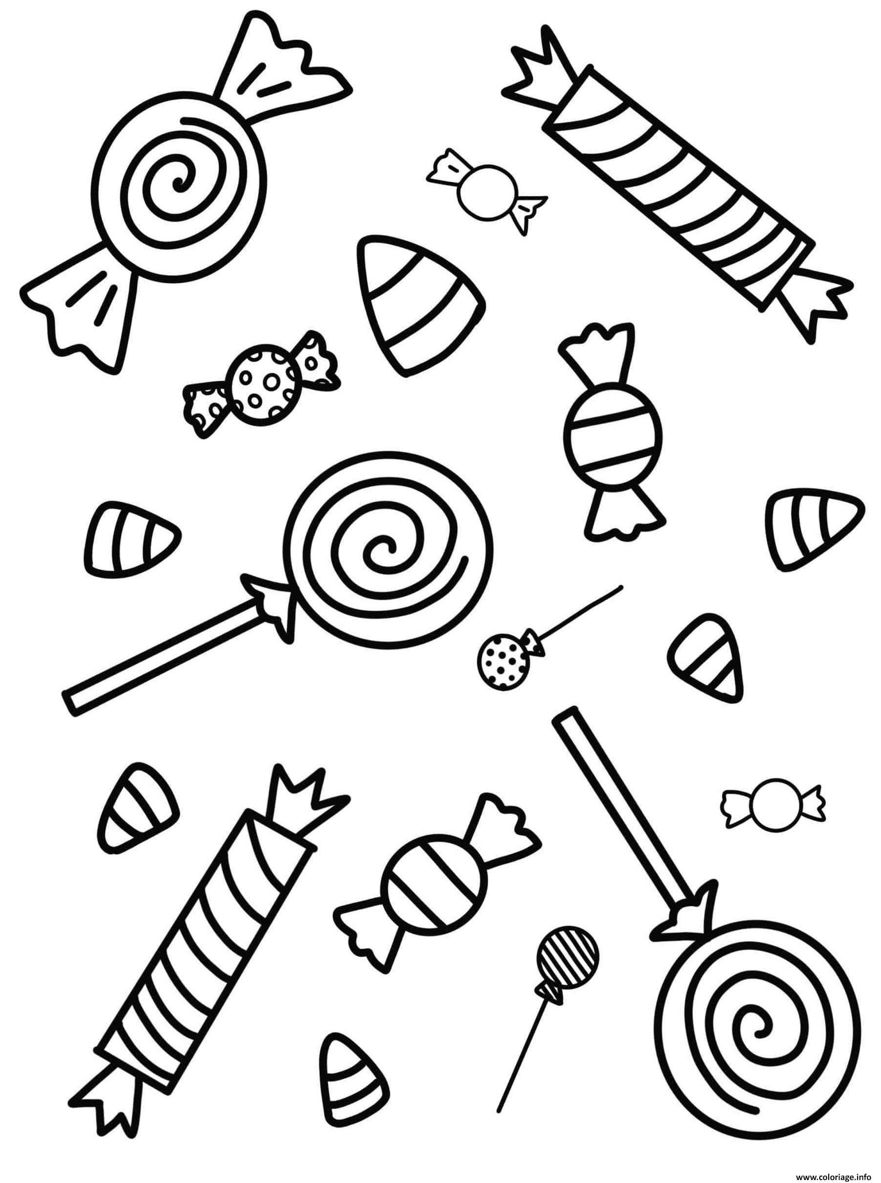 Coloring Pages Candy Wrapper Printables Printable Clipart Color Sweet Clip Toddlers Drawing