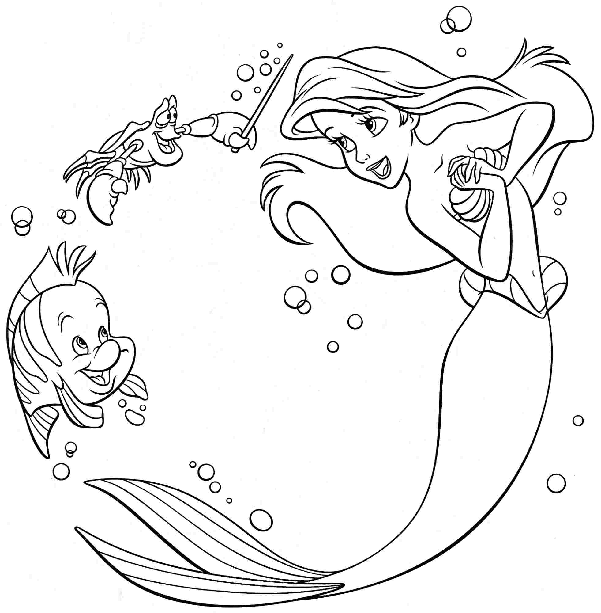 Coloring Pages Disney Ariel At GetDrawings Free Download