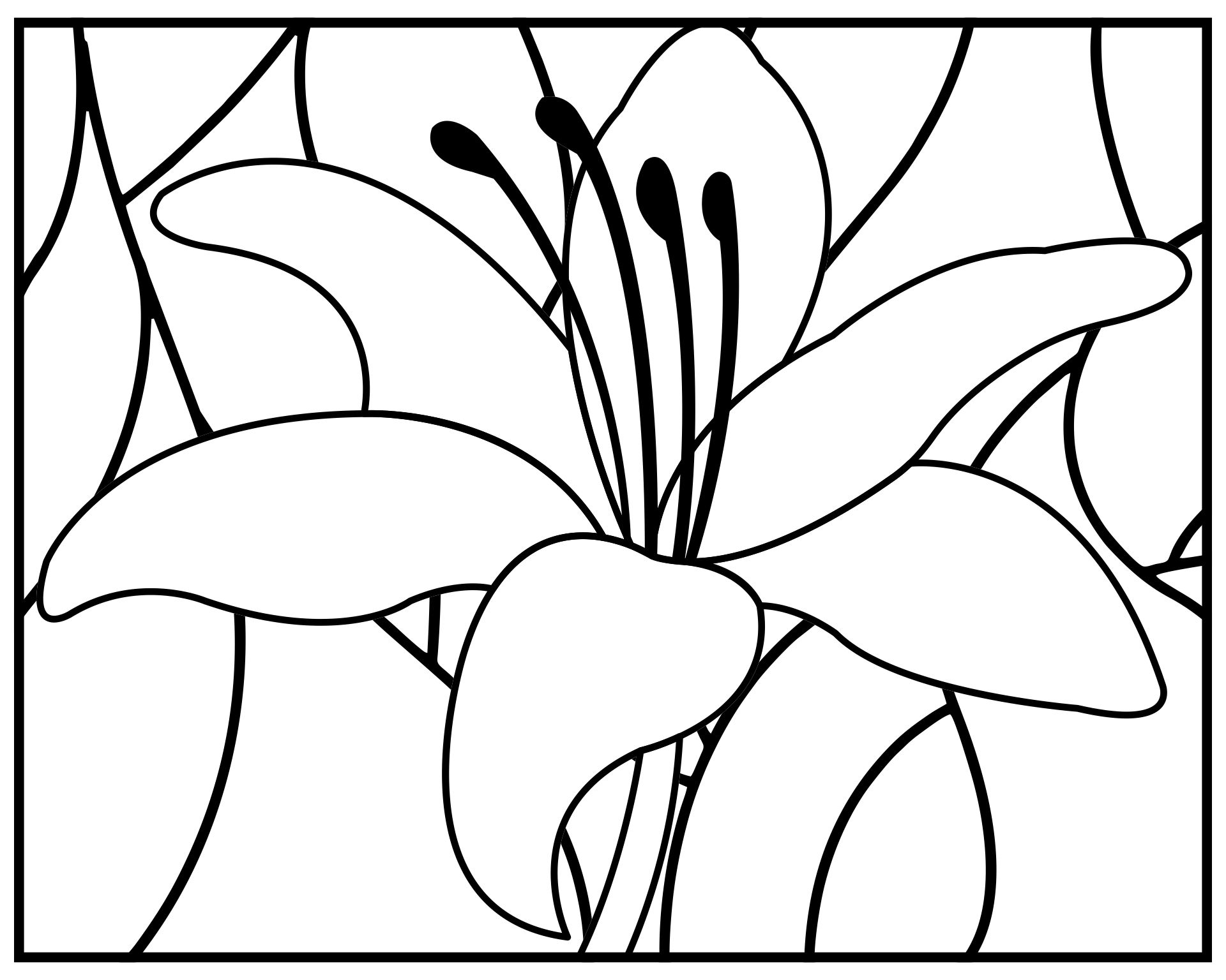 Easter Lily Coloring Page Printable