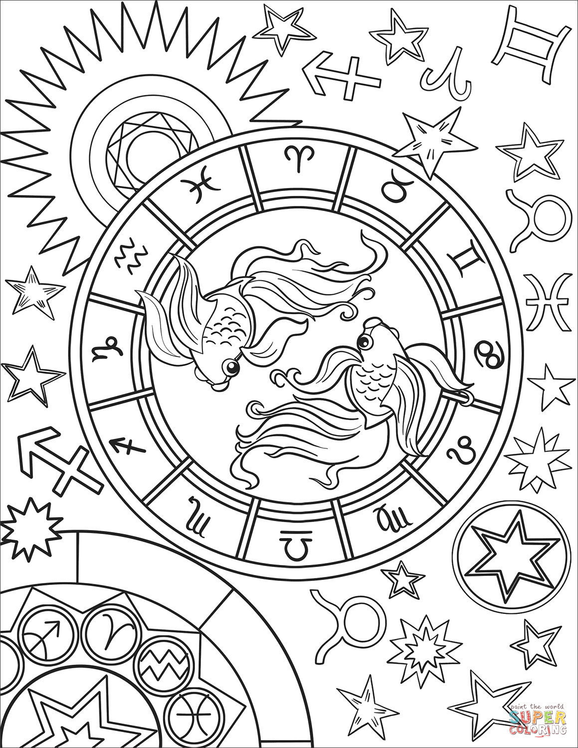 Coloring Pages For Adults Zodiac Amanda Gregory S Coloring Pages