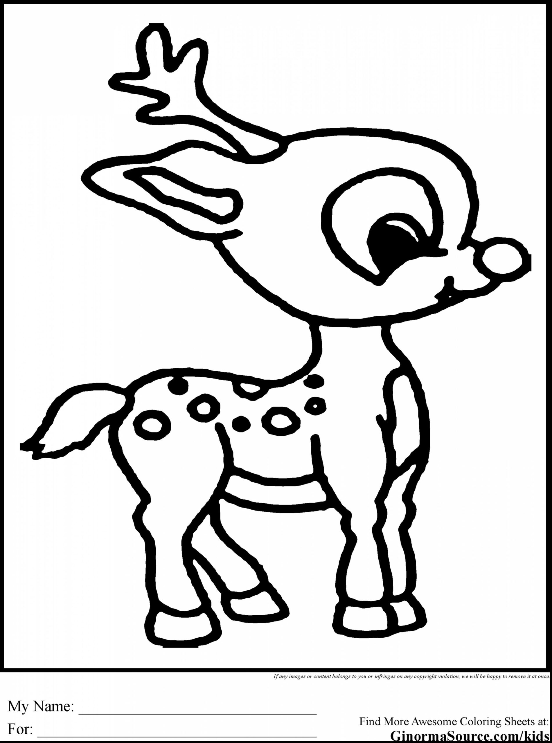 Reindeer Free Printable Coloring Pages