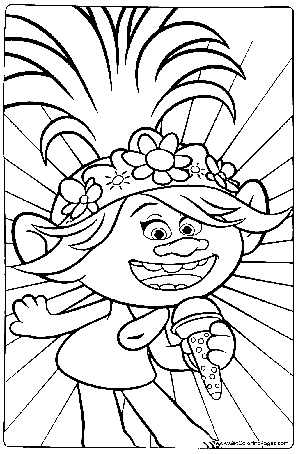 Trolls Coloring Pages Free Printable