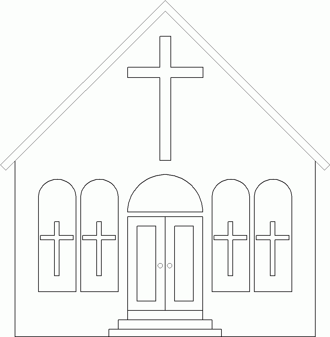 Coloring Pages Of A Church Coloring Home