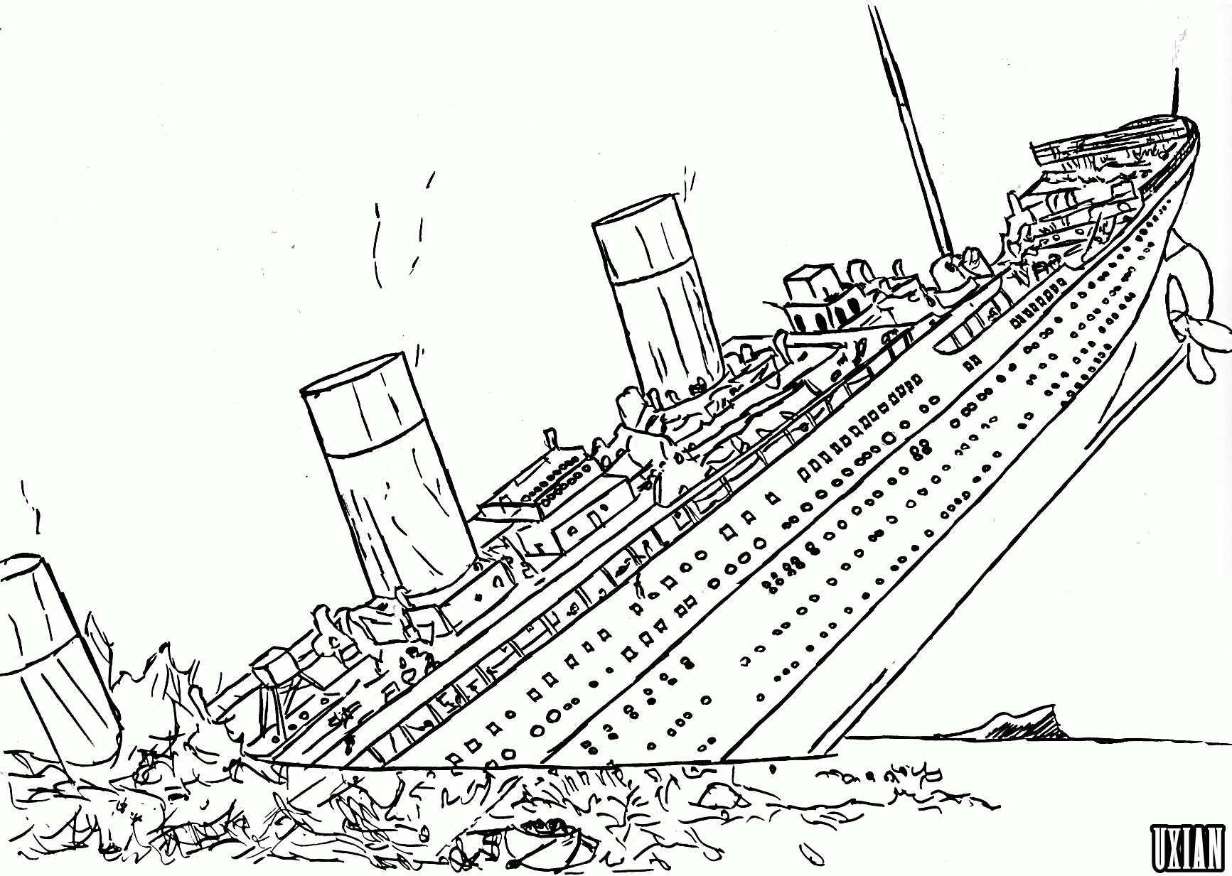 Coloring Pages Of A Sunken Ship Coloring Home