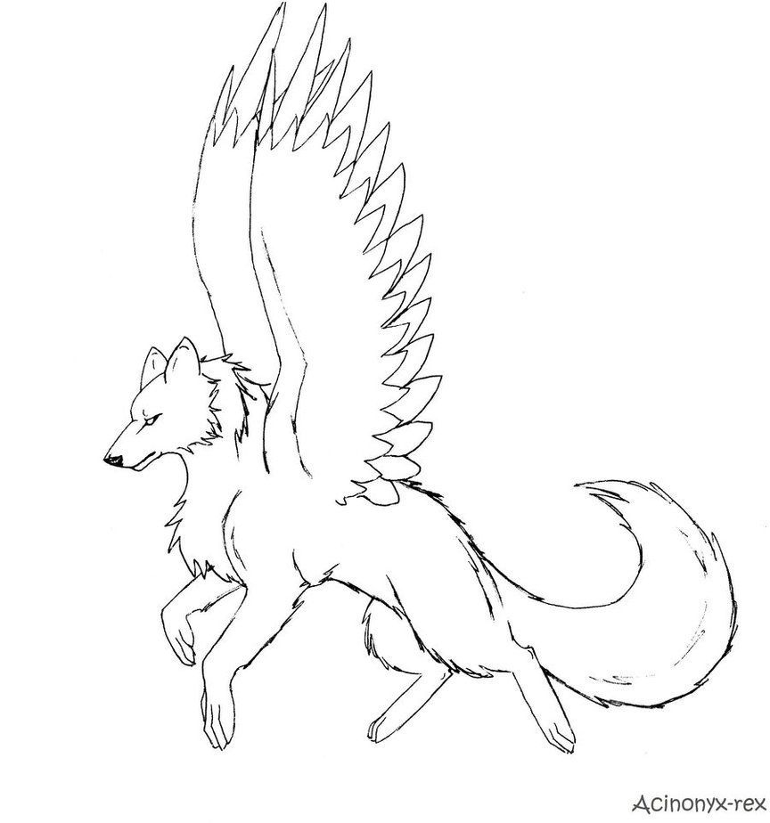 Coloring Pages Of Anime Wolves Coloring Home