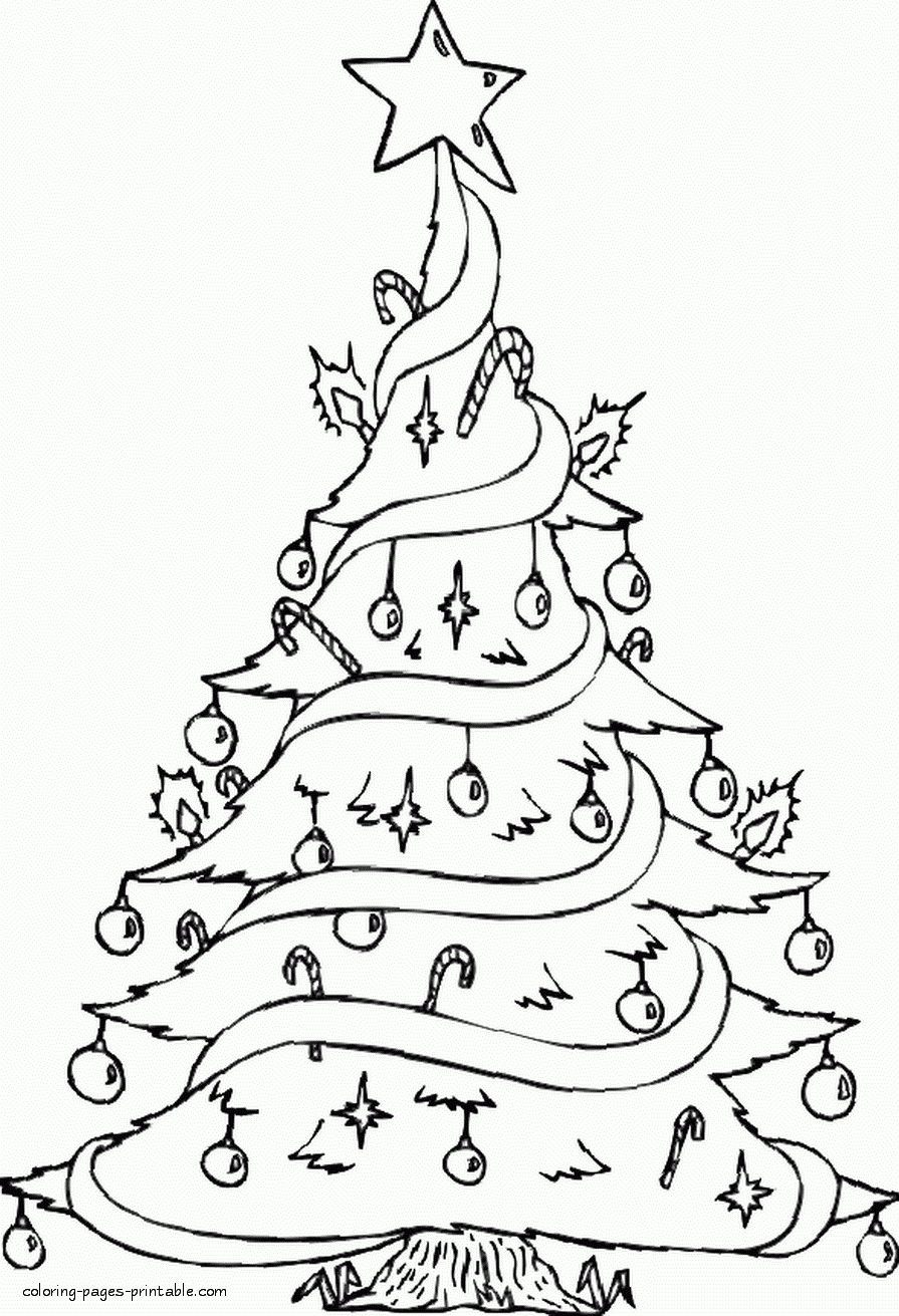 Coloring Pages Of Christmas Trees COLORING PAGES PRINTABLE COM