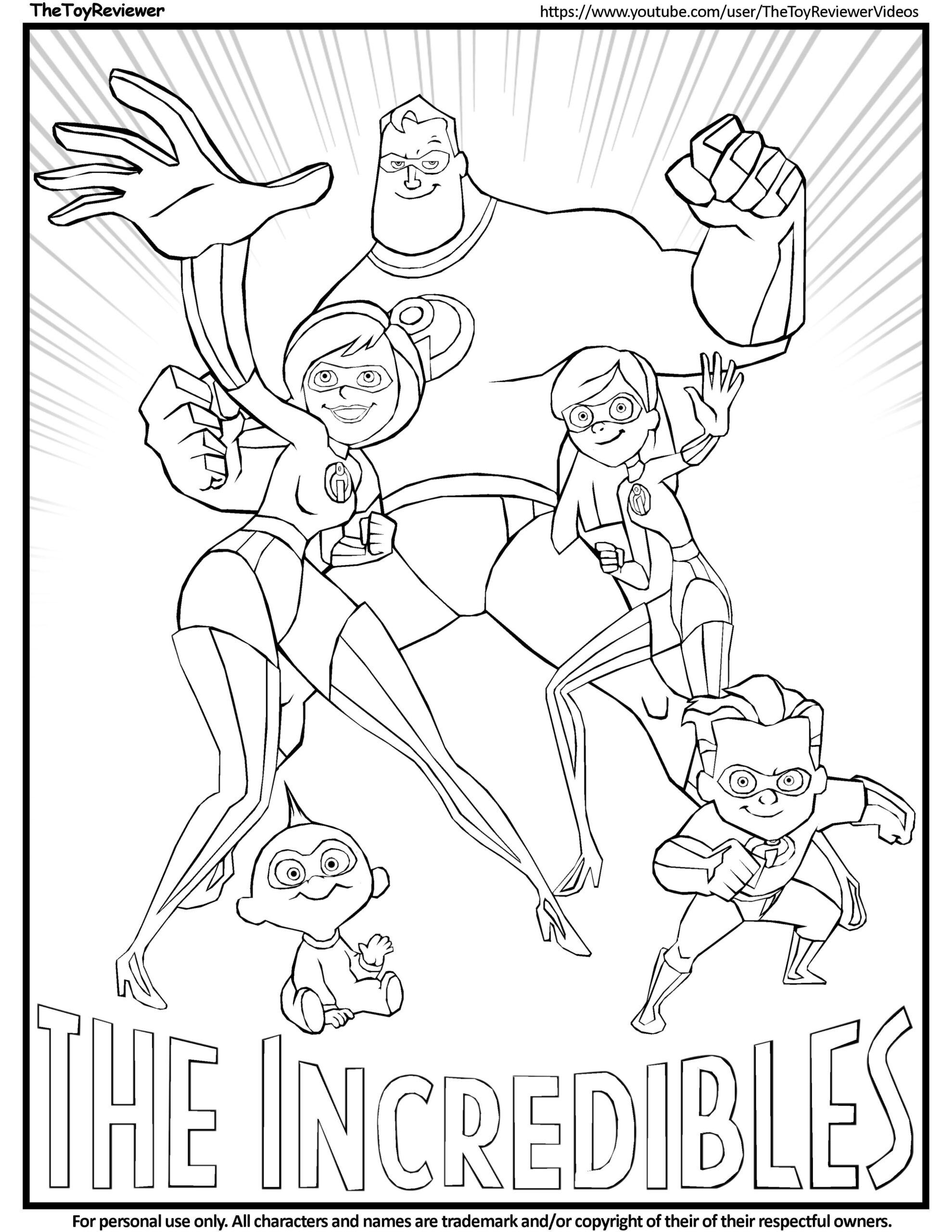 Coloring Pages Of Incredibles 2