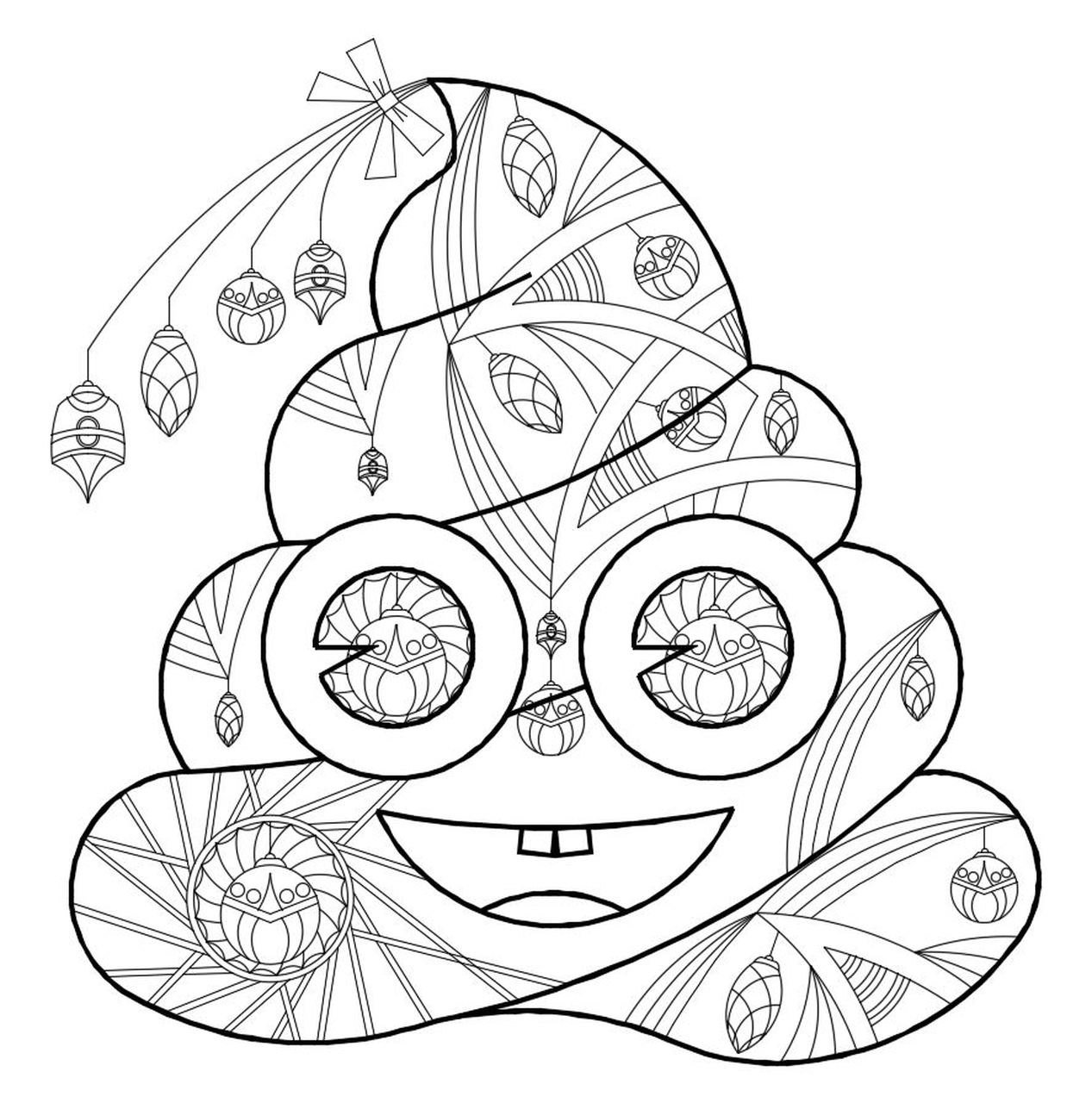 Poop Emoji Printable Coloring Page