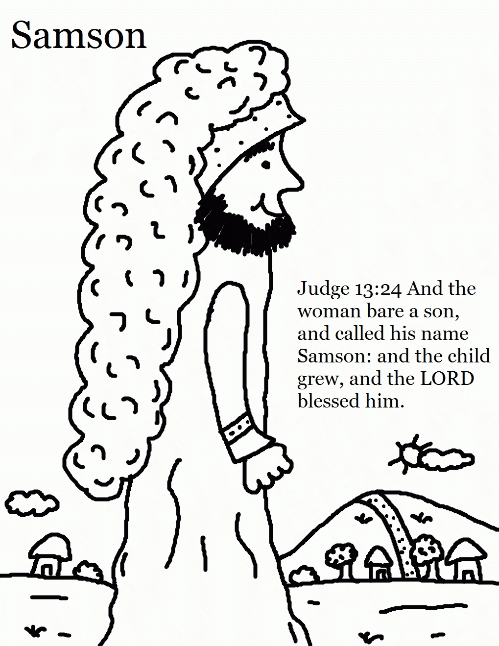 Coloring Pages Of Samson Coloring Home