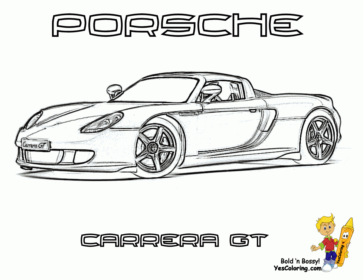 Coloring Pages Porsche Coloring Home