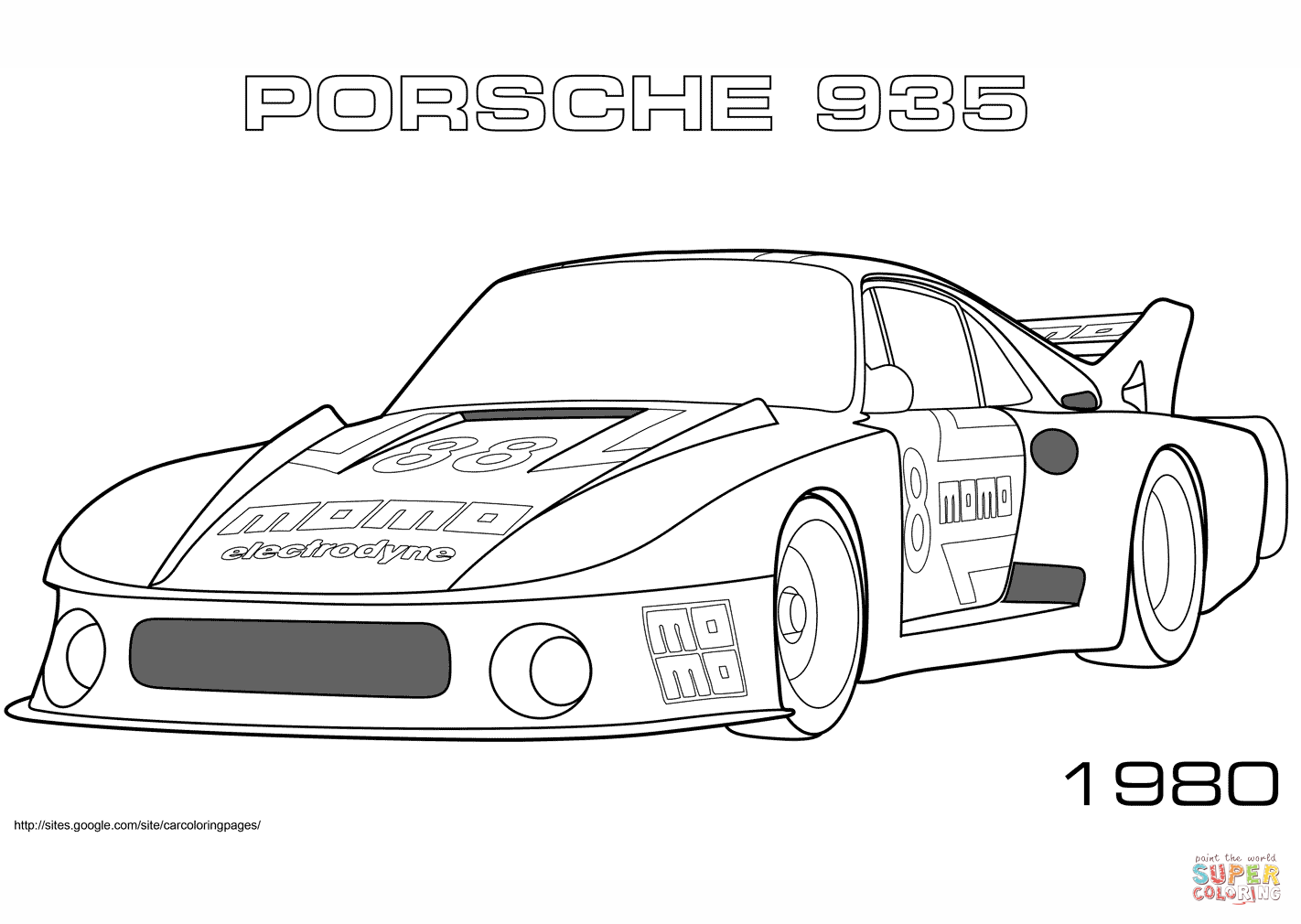 Coloring Pages Porsche Coloring Home