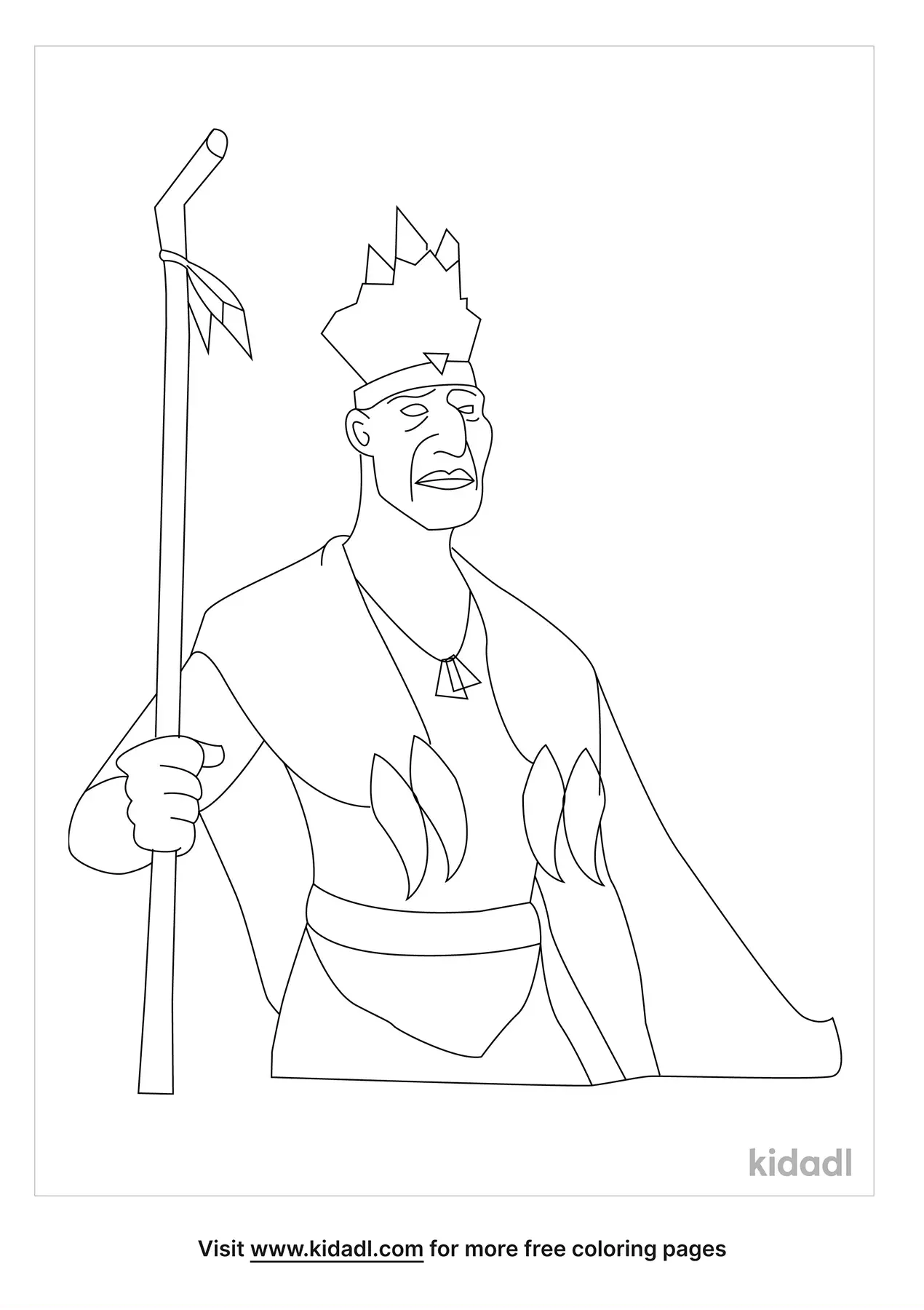 Coloring Pages Powhatan Native American Color Printable Adult Americans Indian Hellokids Drawing