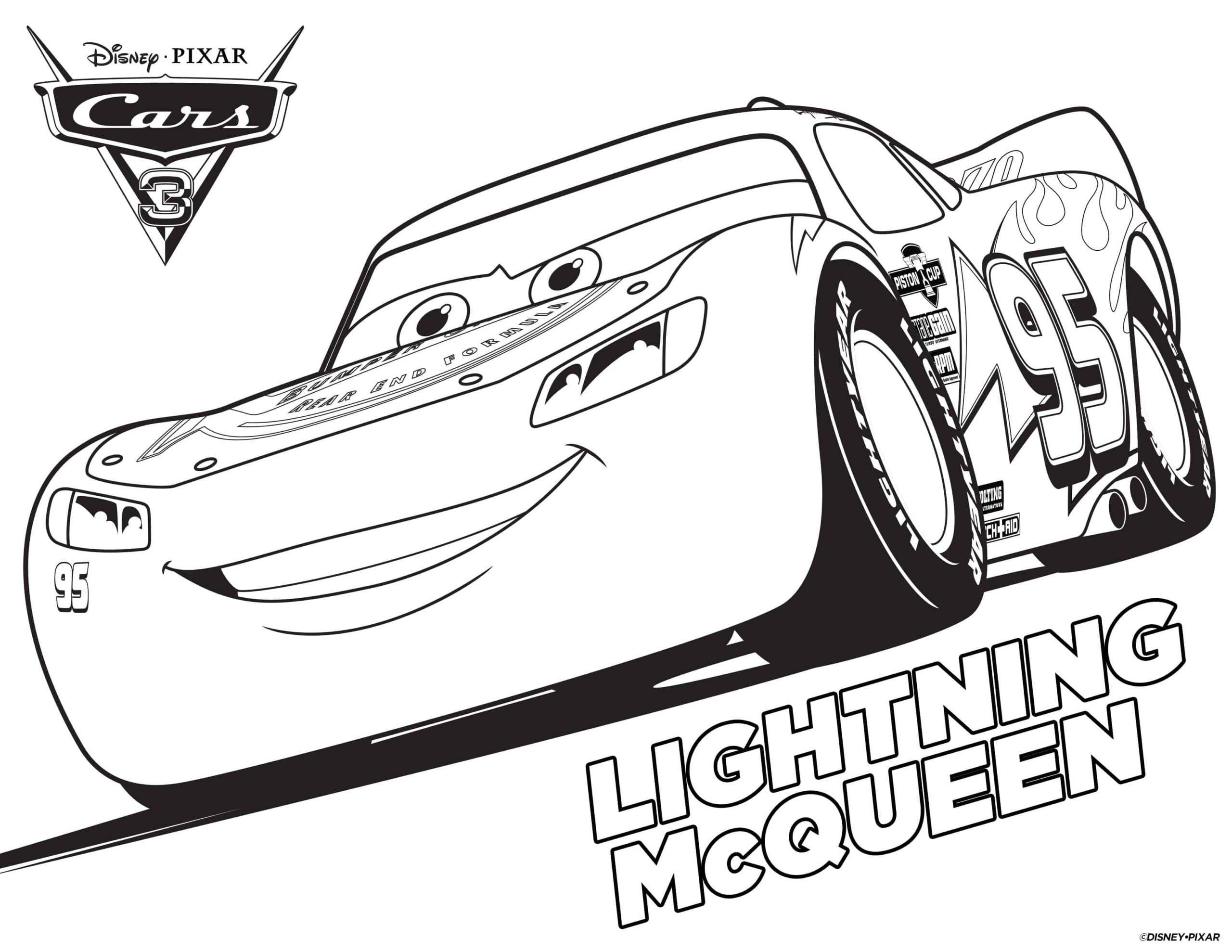Cars 3 Printable Color Pages