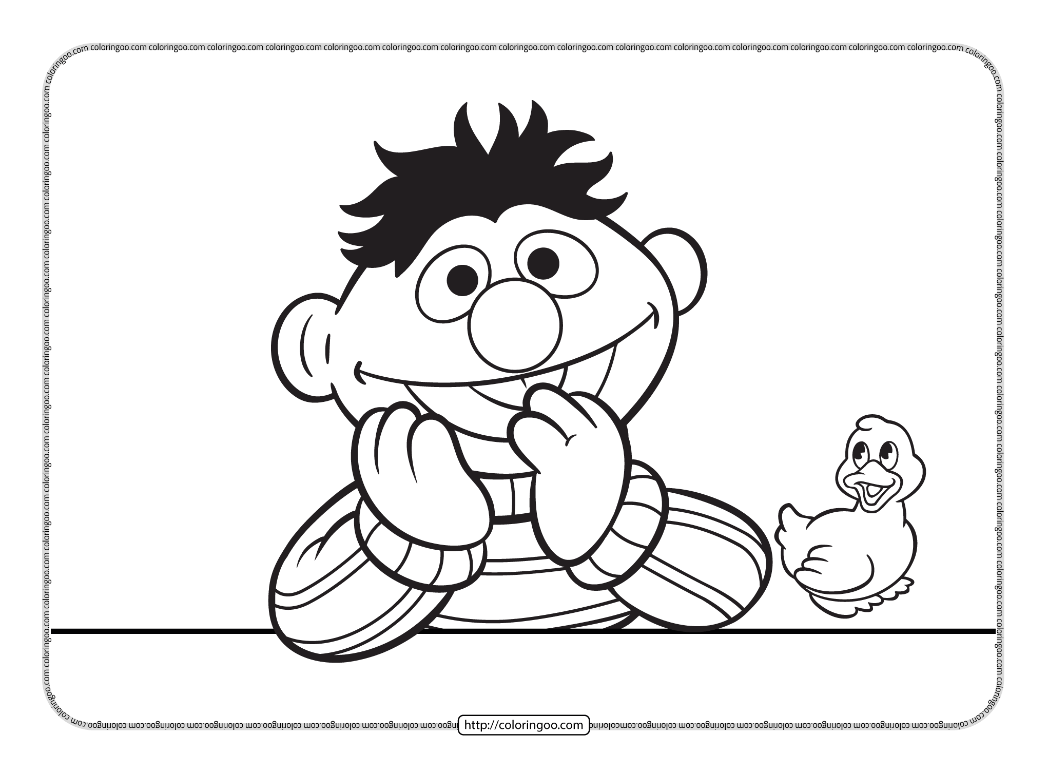 Coloring Sesame Ernie Street Pages Kids Ausmalen Ausmalbilder Gif Kinder Burt Und Color Print