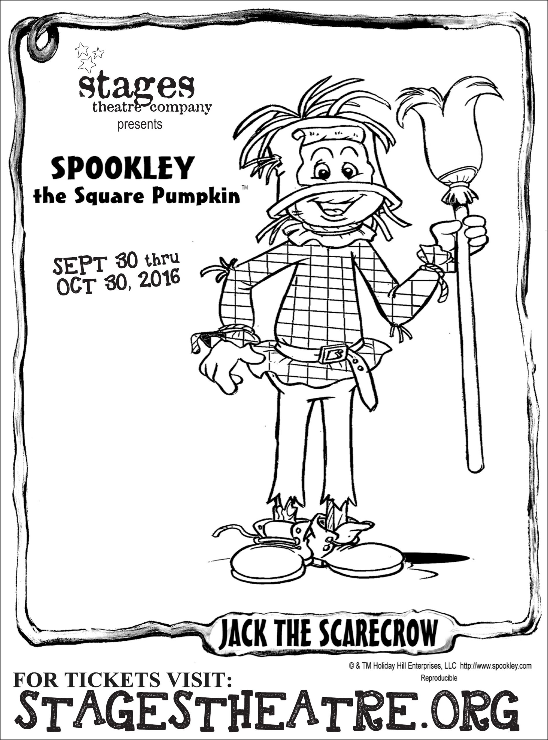 Coloring Sheet For SPOOKLEY THE SQUARE PUMPKIN Coloring Pages To Print Pumpkin Activities