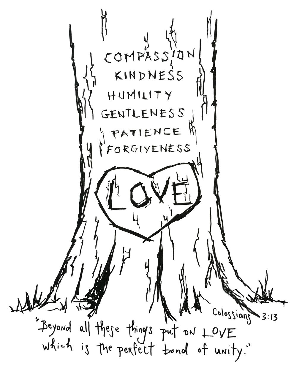 Printable Colossians 3:17 Coloring Page