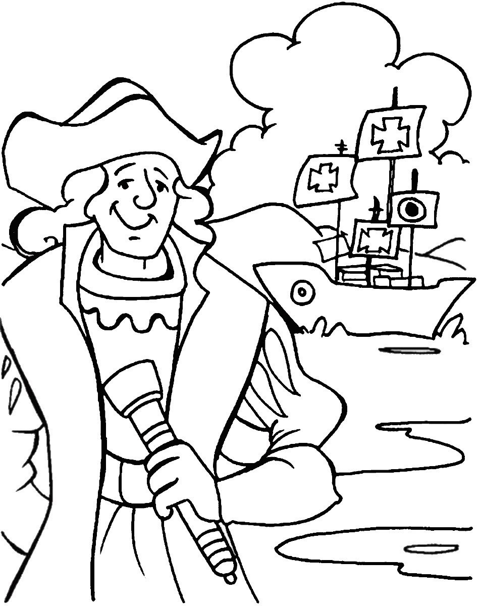 Columbus Day Coloring Pages