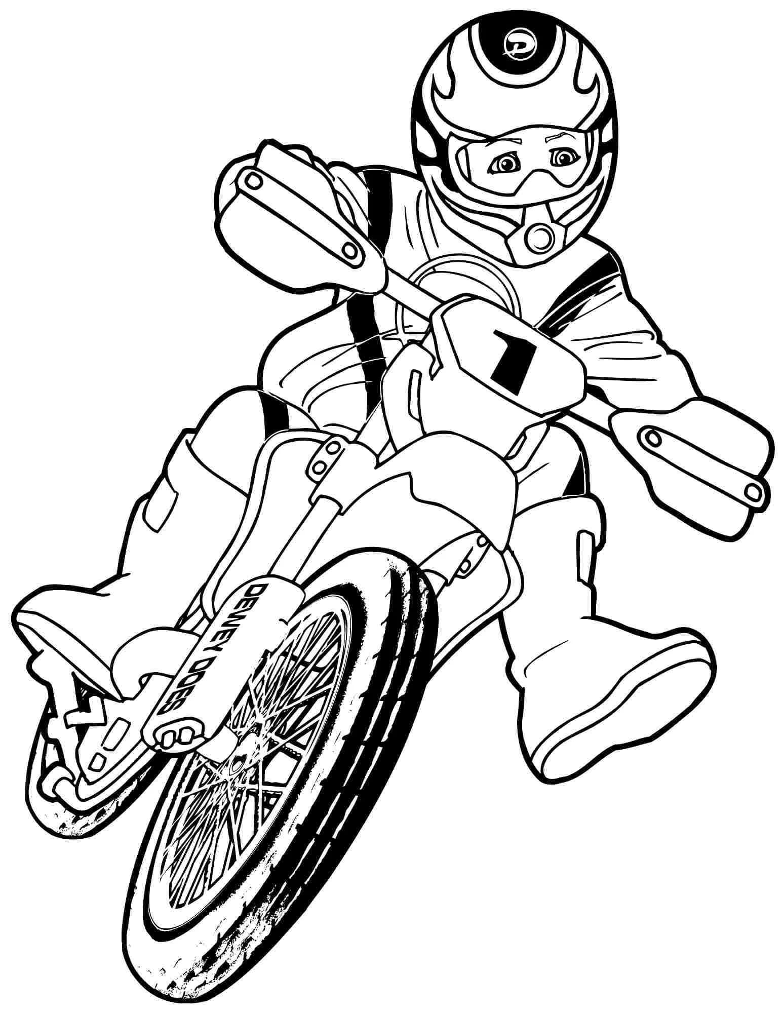 Cool Motocross Coloring Pages Pdf Printable Coloringfolder