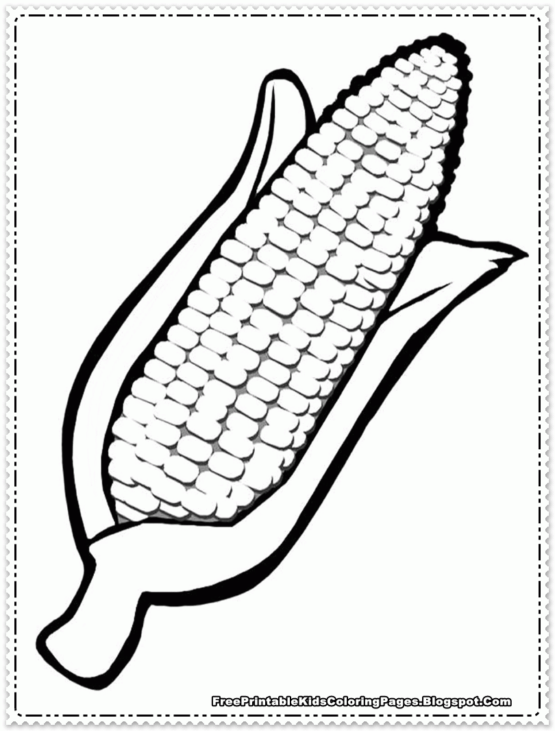 Corn Printable Coloring Pages