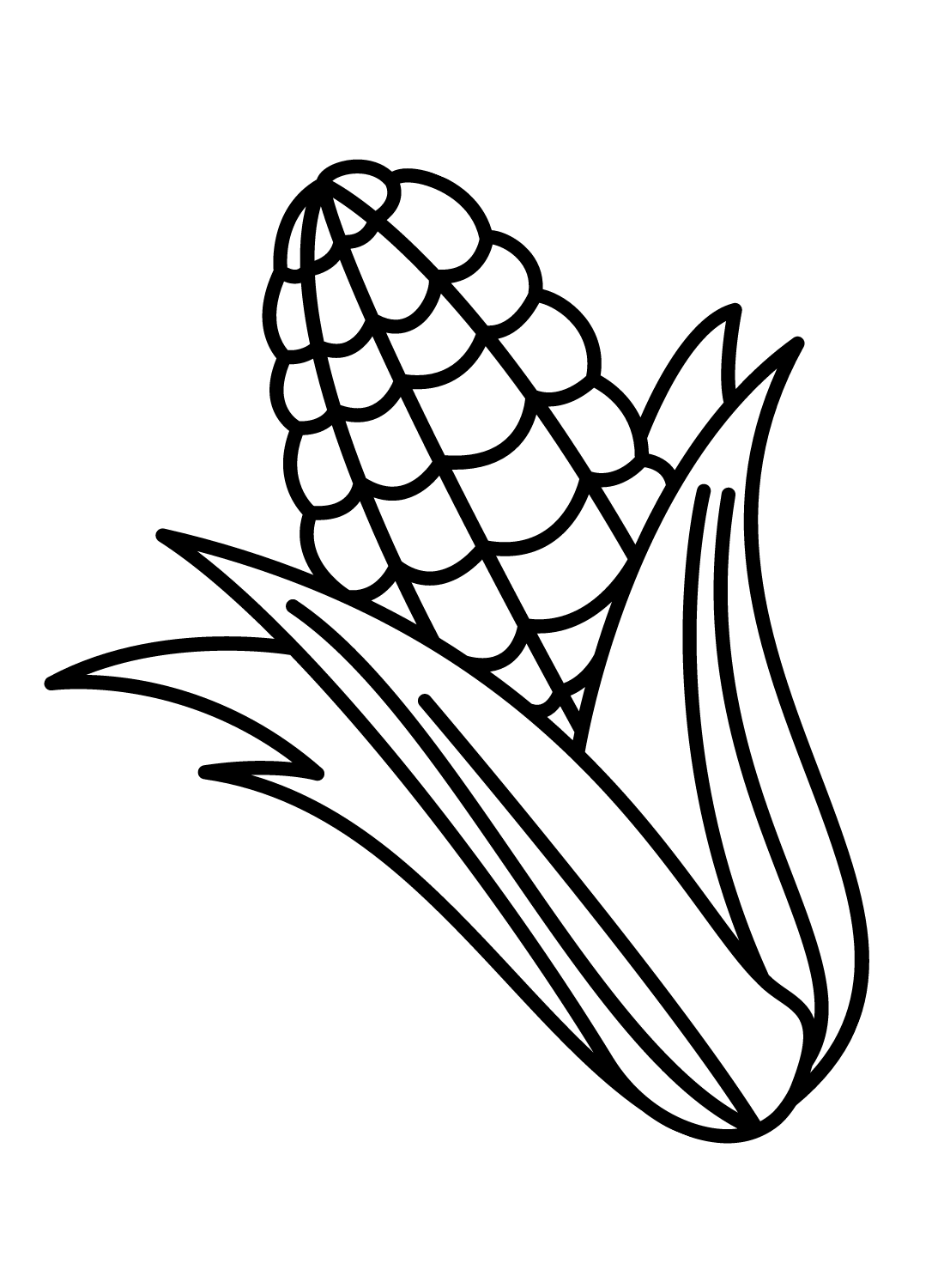 Corn Coloring Pages Printable
