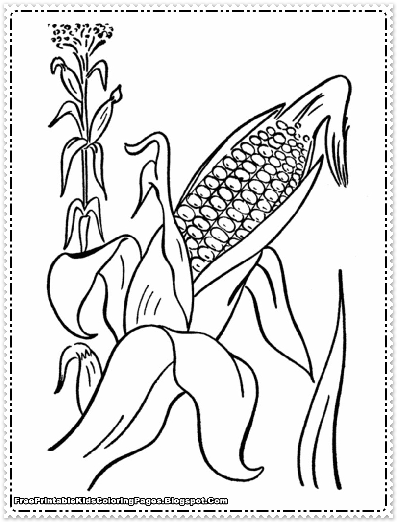 Corn Coloring Pages Printable Free Printable Kids Coloring Pages