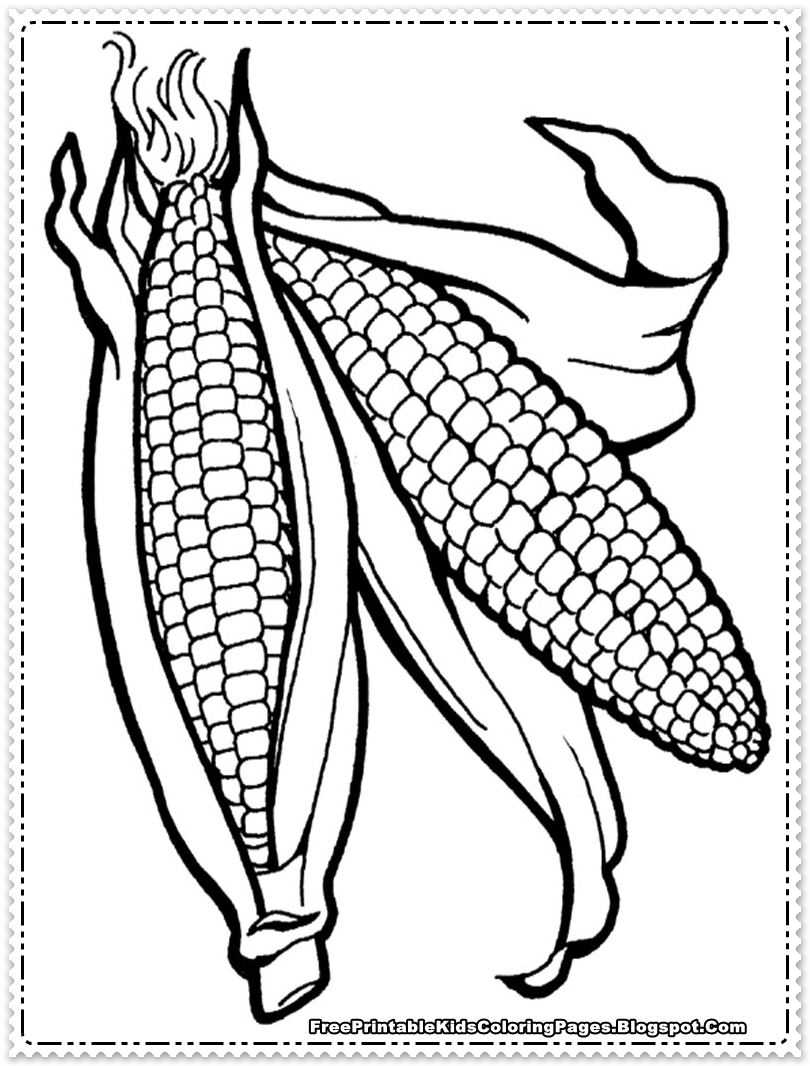 Corn Coloring Pages Printable Free Printable Kids Coloring Pages