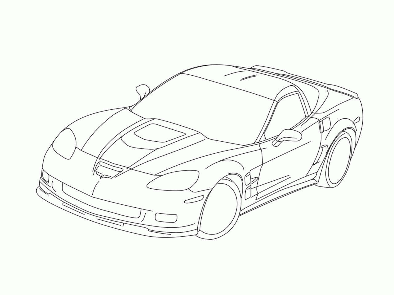 Corvette Coloring Page Coloring Home