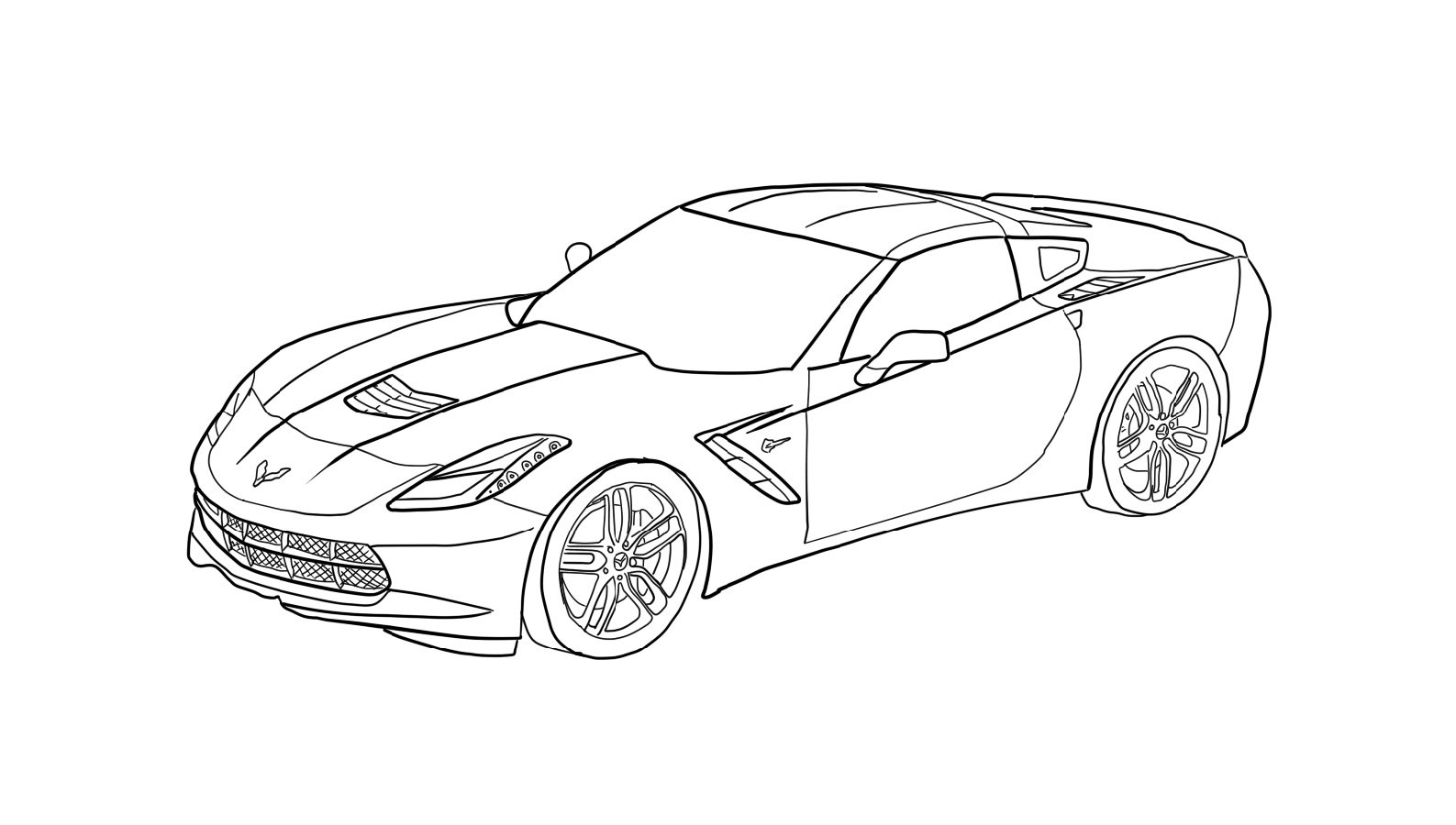 Corvette Coloring Pages K5 Worksheets