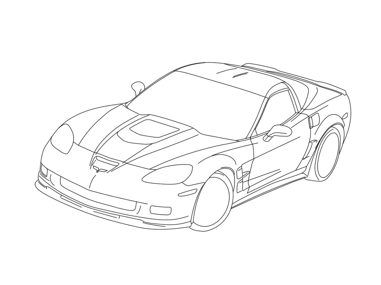 Corvette Coloring Pages Printable