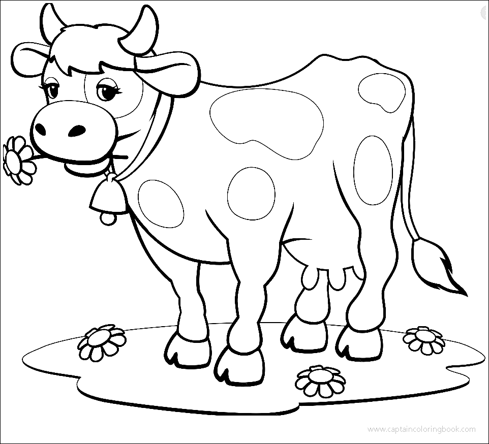 Cows Printable Coloring Pages