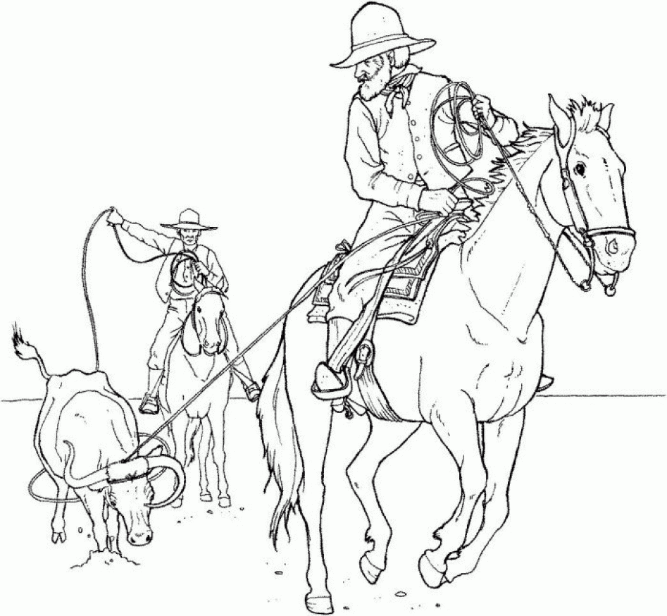 Cowboy Coloring Pages To Download And Print For Free