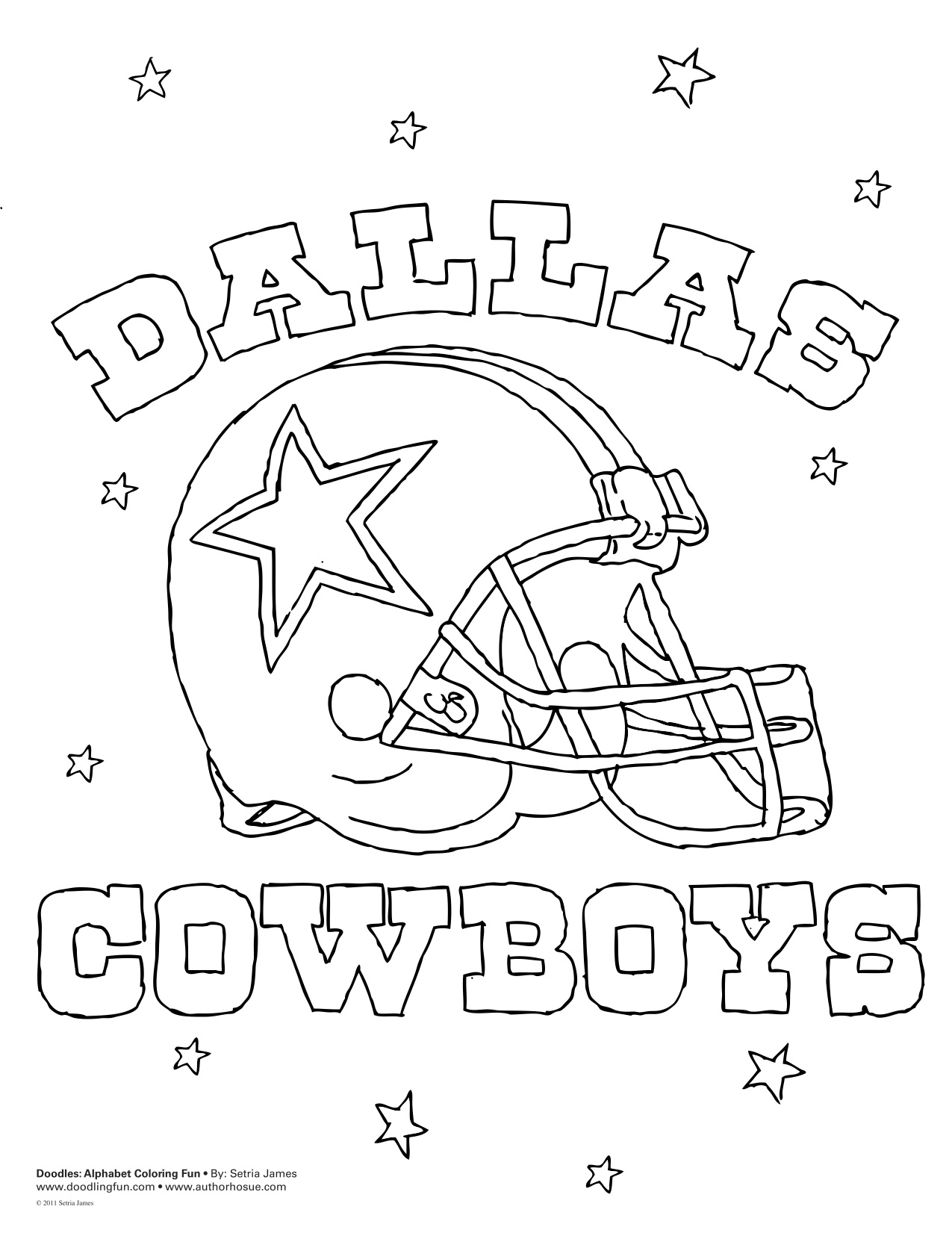 Cowboy Football Colouring Pages