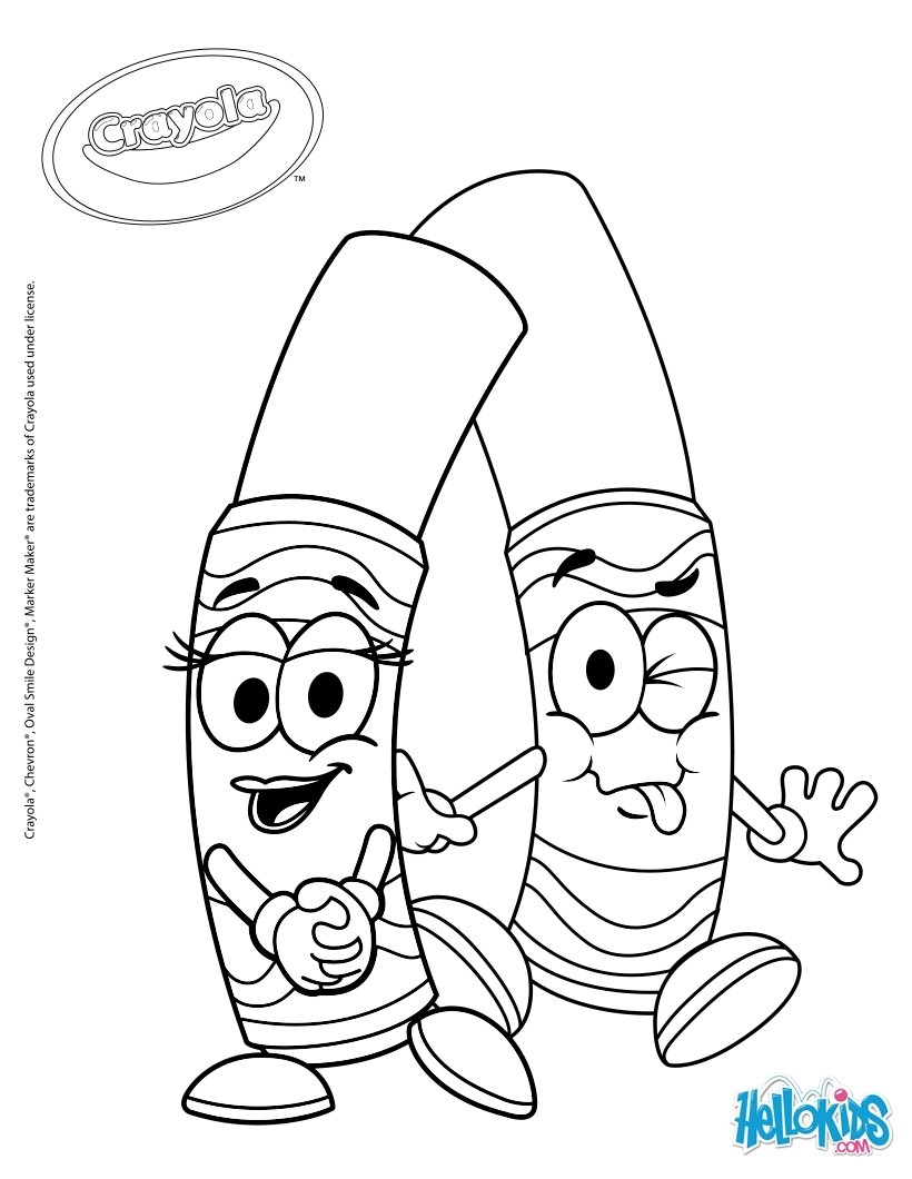 Crayola 3 Coloring Pages Hellokids