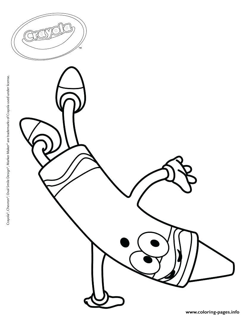Crayola Crayons Dancing Coloring Page Printable