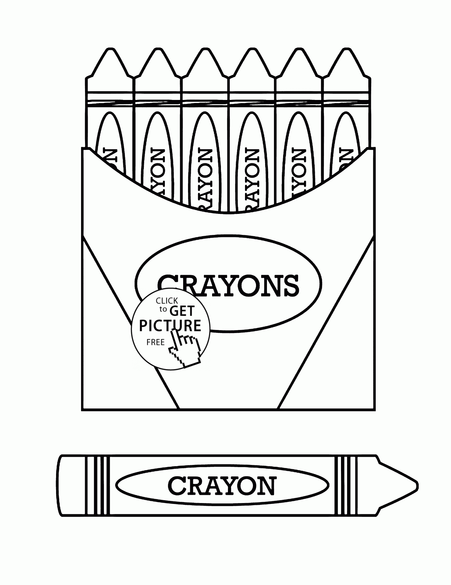 Crayon Coloring Pages To Print Crayon Coloring Pages To Print Free Printable Crayon Pattern