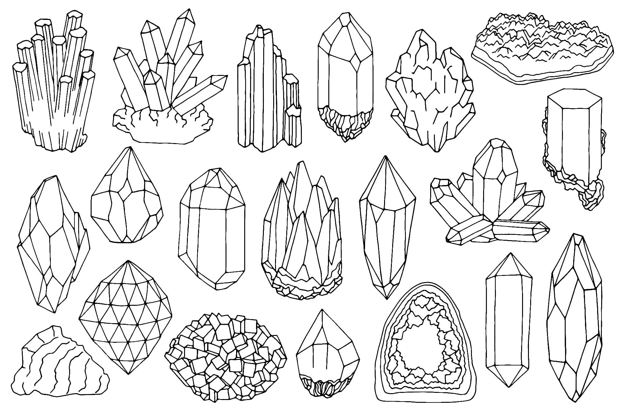 Crystal Coloring Pages Printable