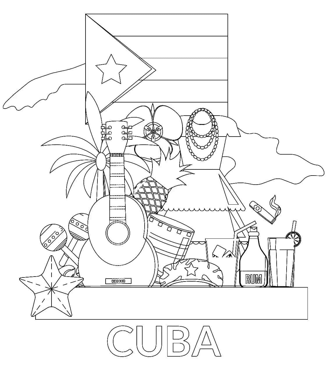 Cuba Country Coloring Page Free Printable Coloring Pages For Kids