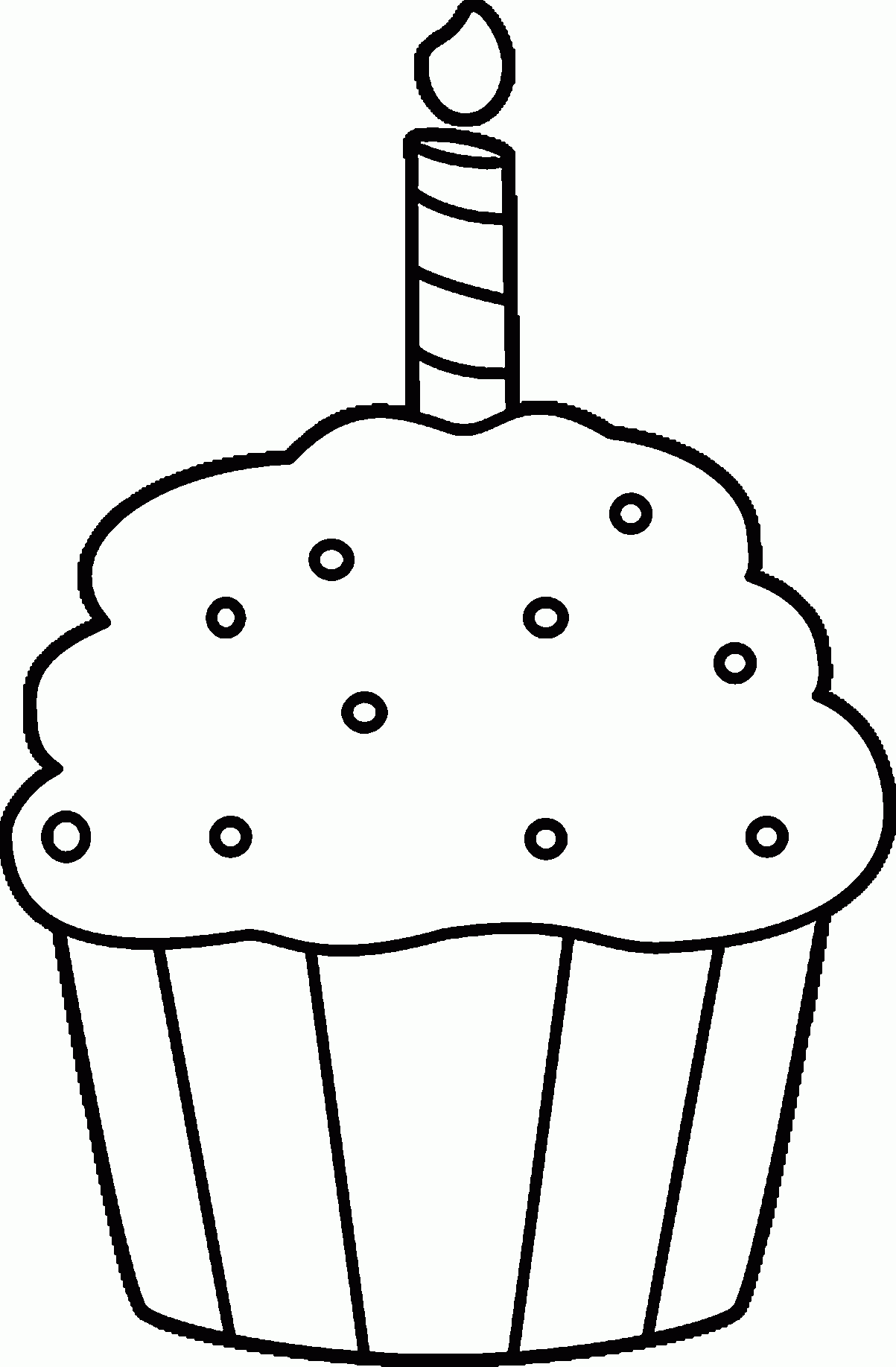 Cupcake Coloring Pages Free Coloring Home