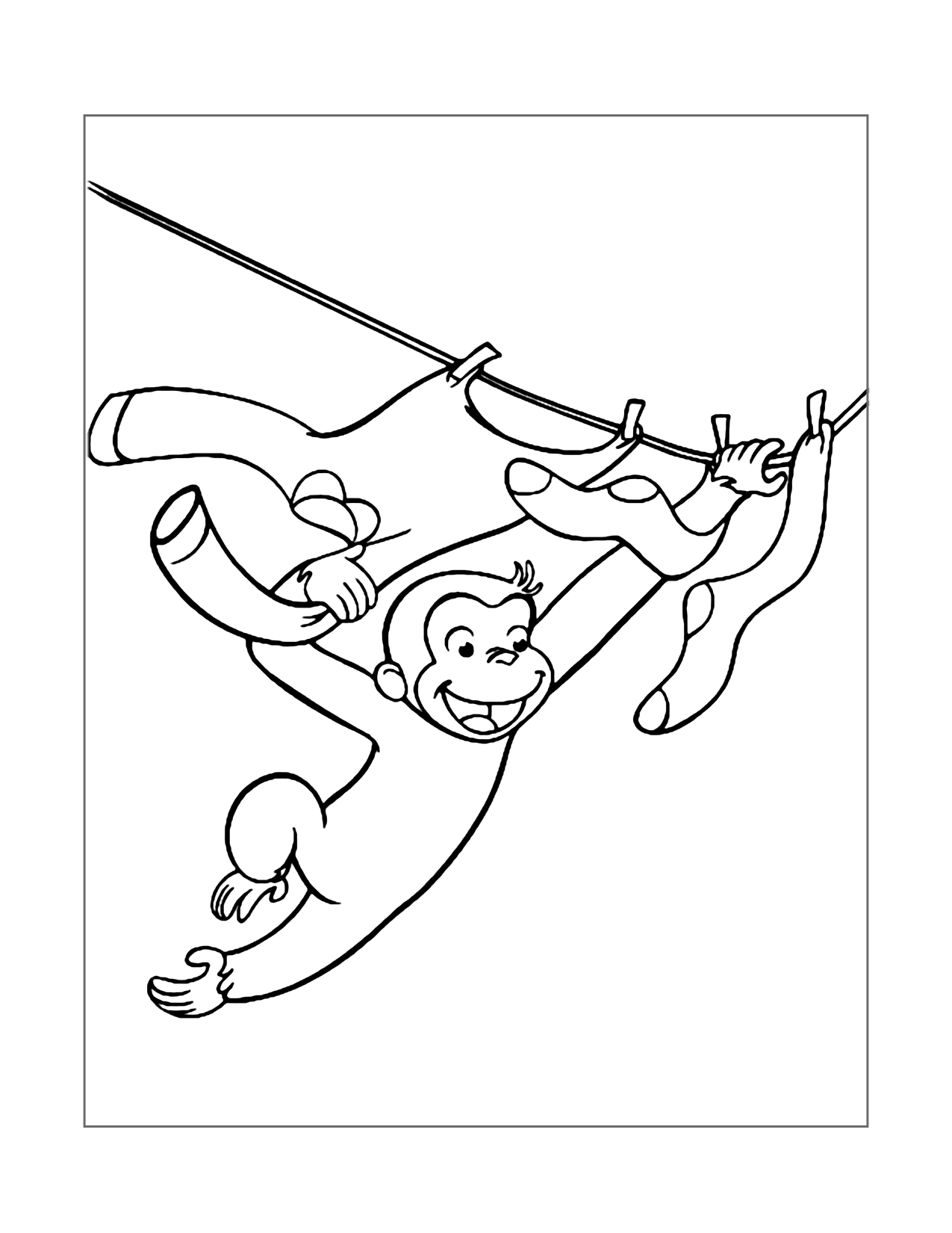 Printable Clothesline Coloring Pages
