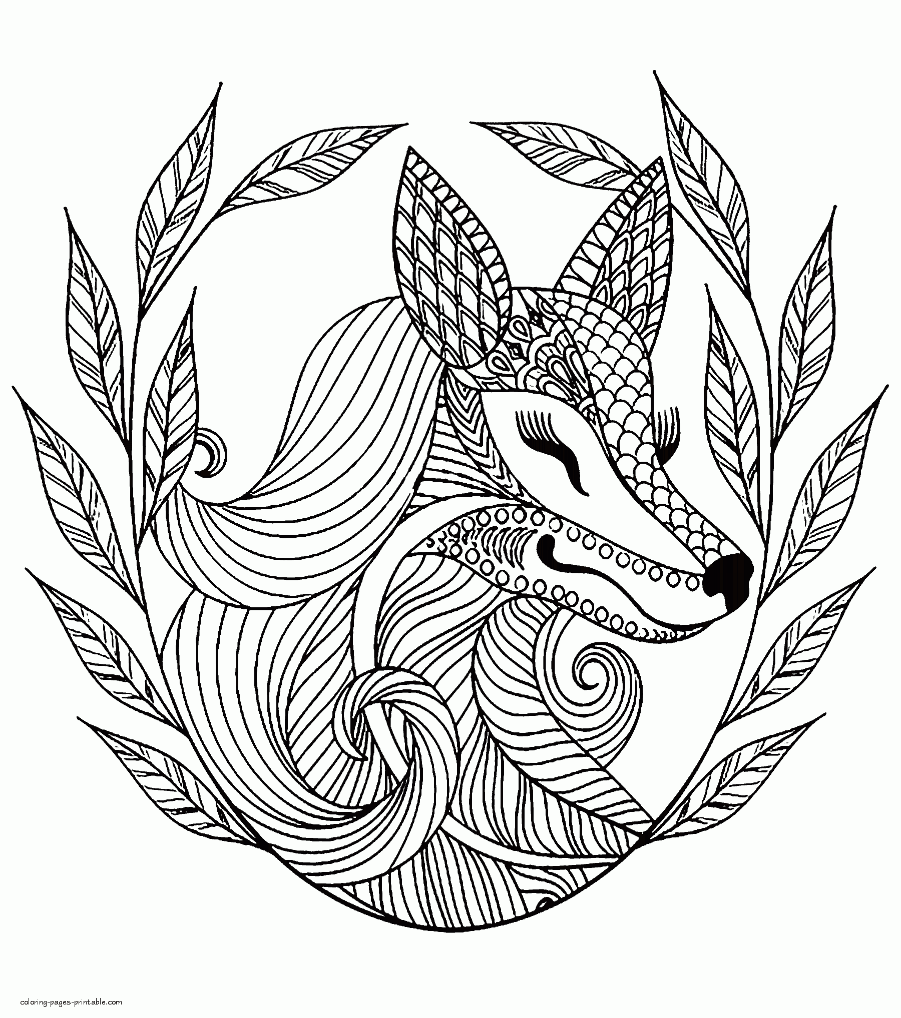 Cute Animal Colouring Pages A Fox COLORING PAGES PRINTABLE COM