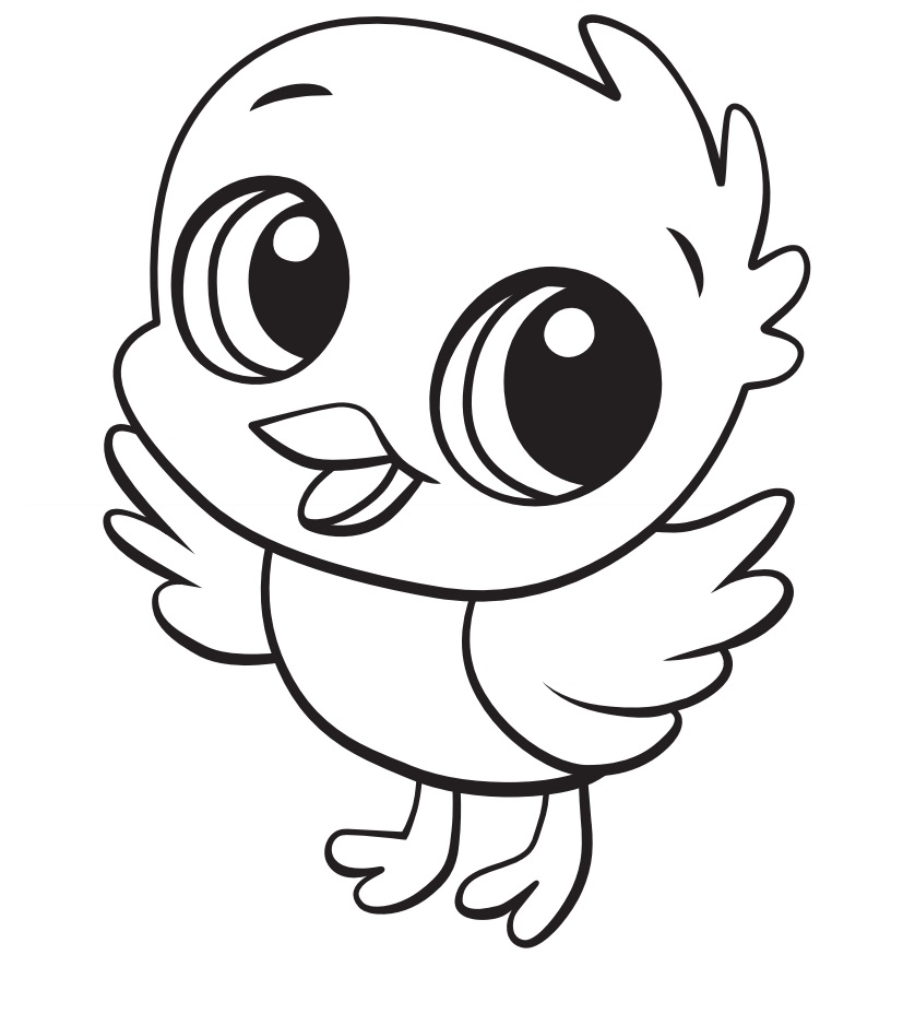 Cute Chick Coloring Page Free Printable Coloring Pages For Kids