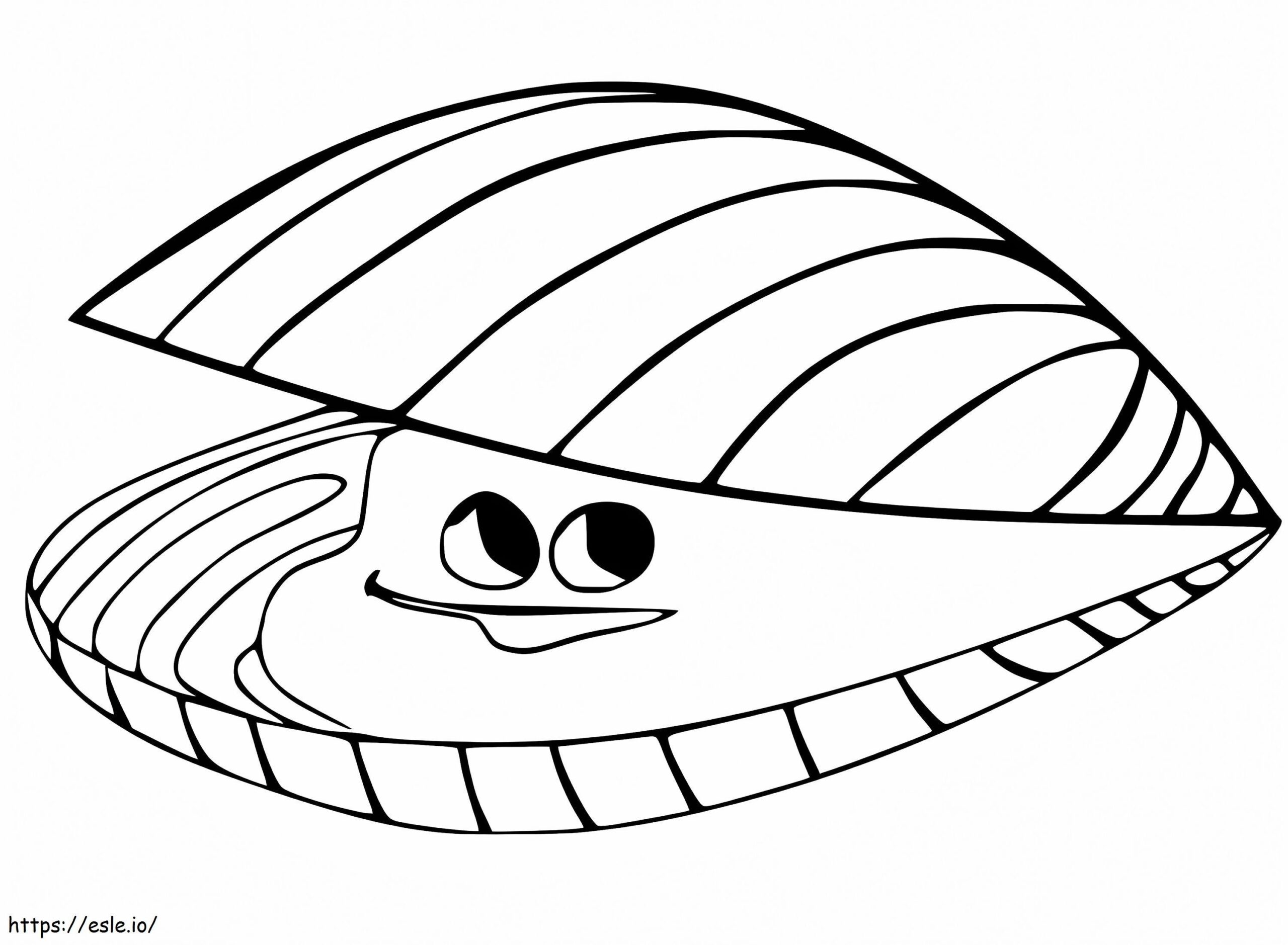 Cute Clam Coloring Page