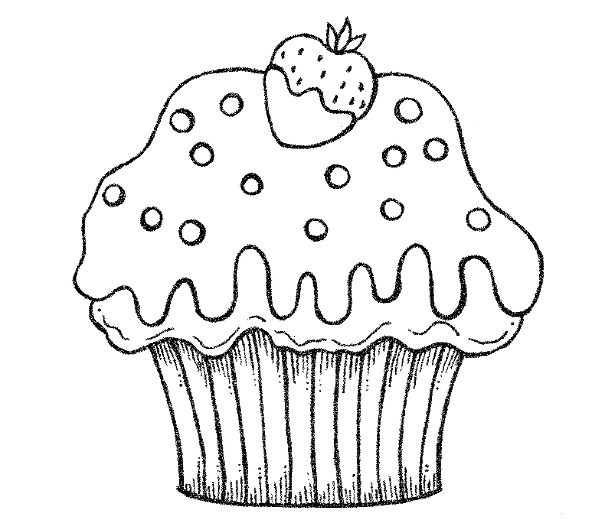 Printable Cupcake Coloring Pages