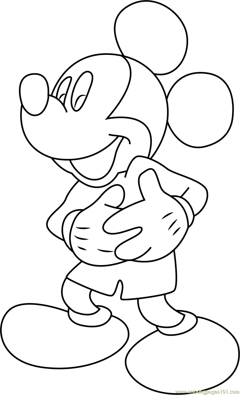 Cute Mickey Mouse Coloring Page For Kids Free Mickey Mouse Printable Coloring Pages Online For