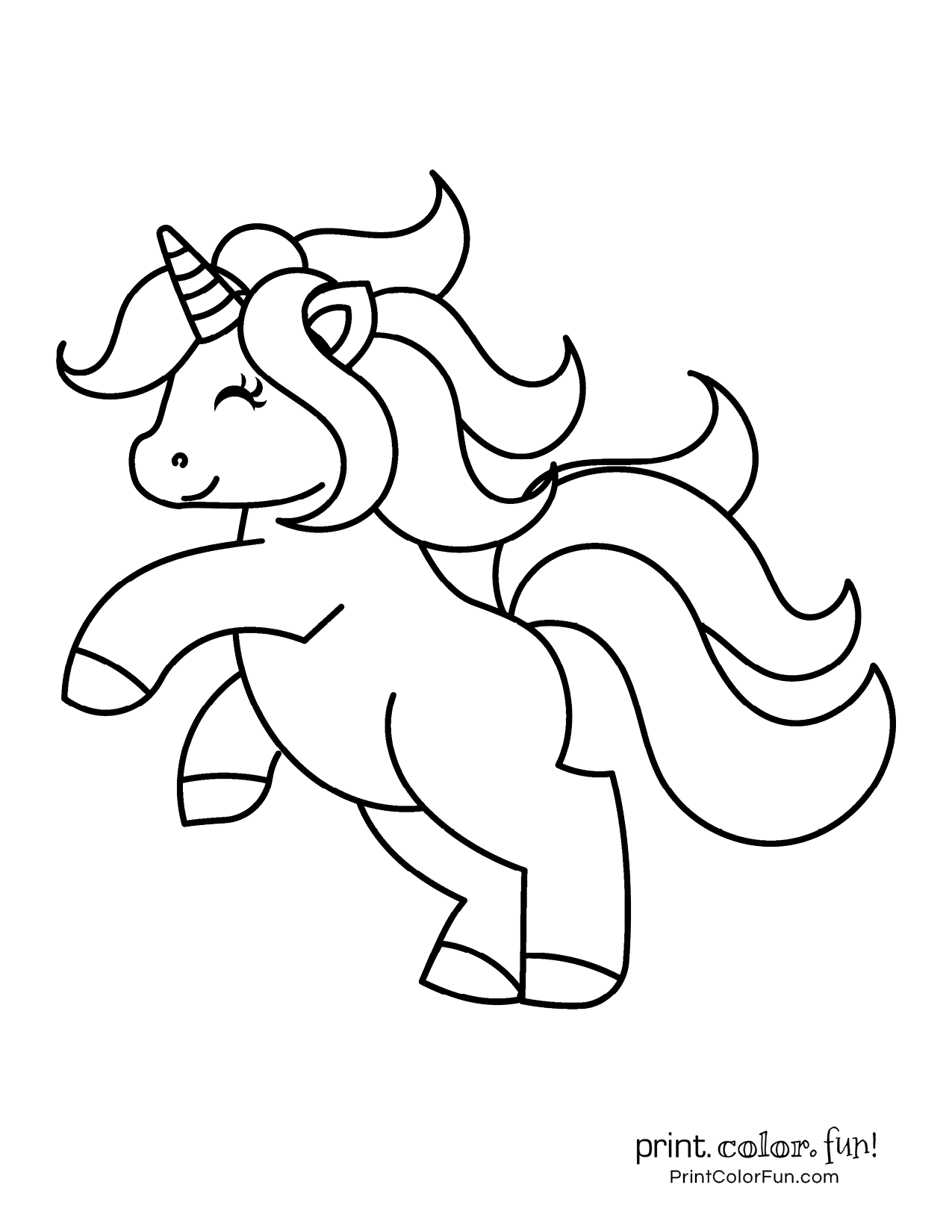 Unicorn Coloring Pages Printables
