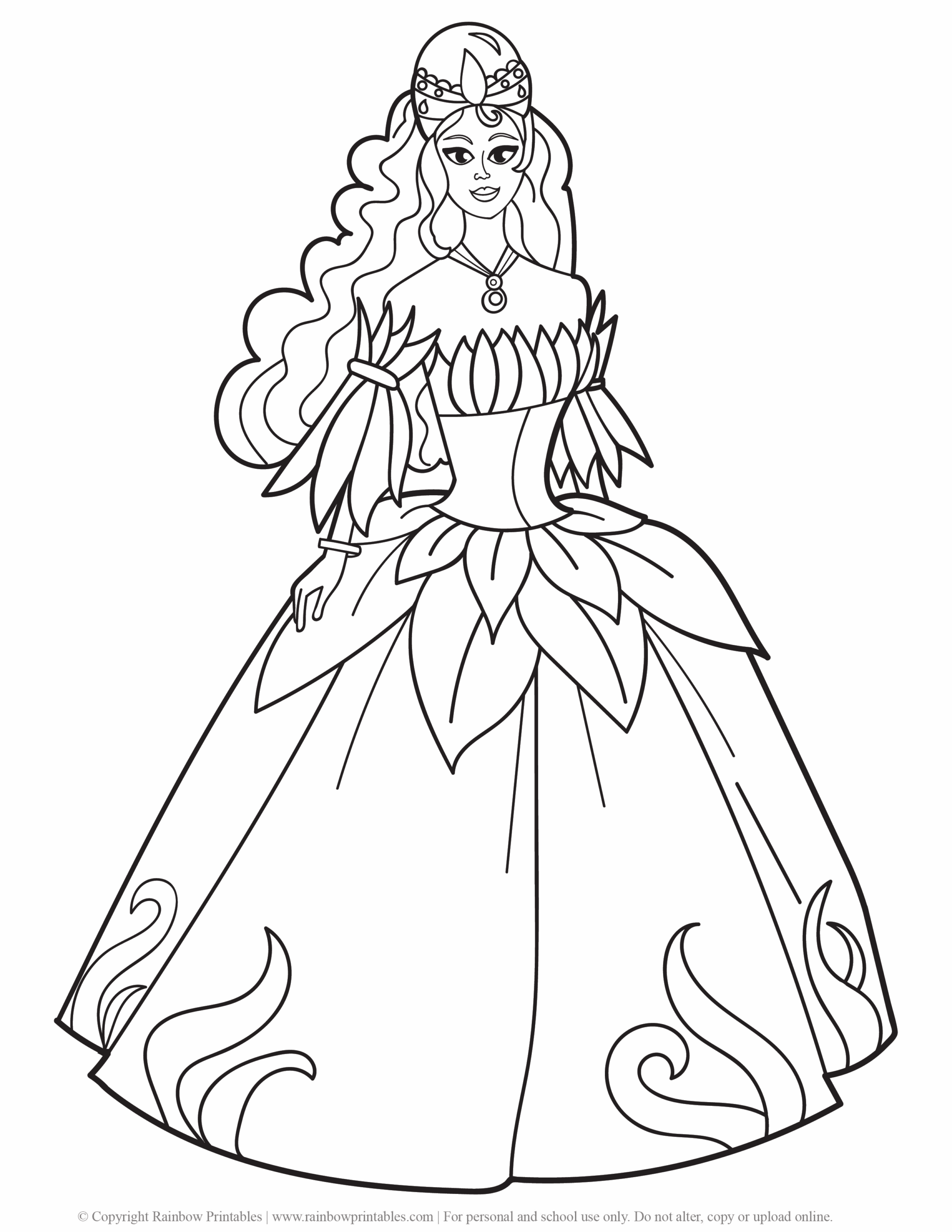 Princesses Printable Coloring Pages