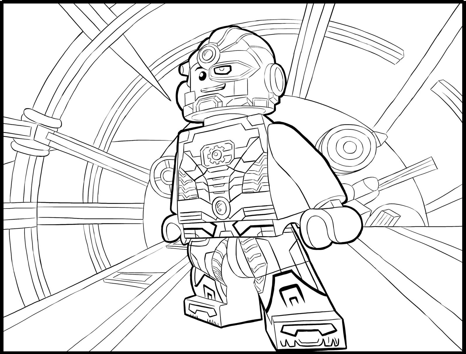 Cyborg Coloring Pages Coloring Pages