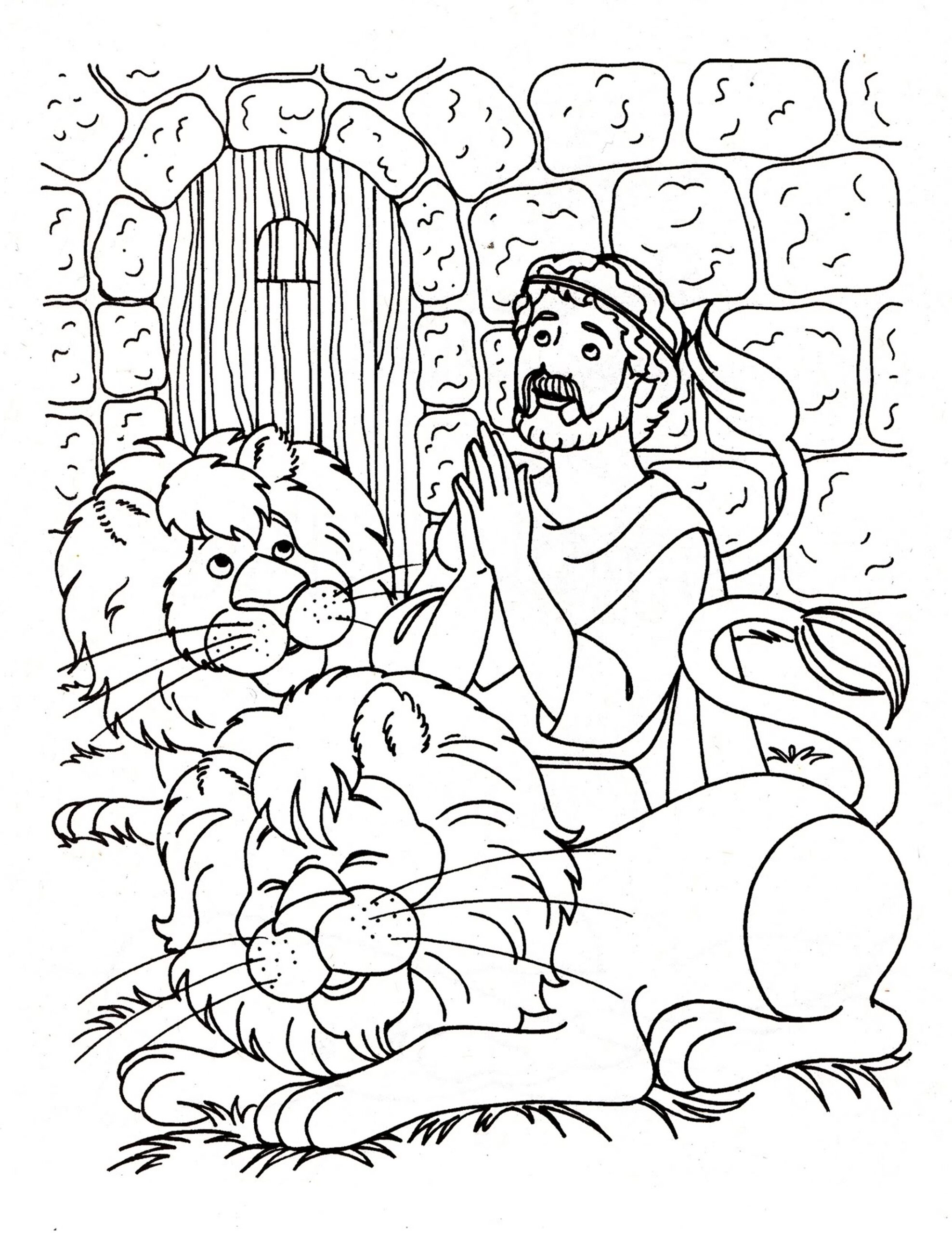 Daniel And The Lions Den Coloring Pages Free At GetColorings Free Printable Colorings
