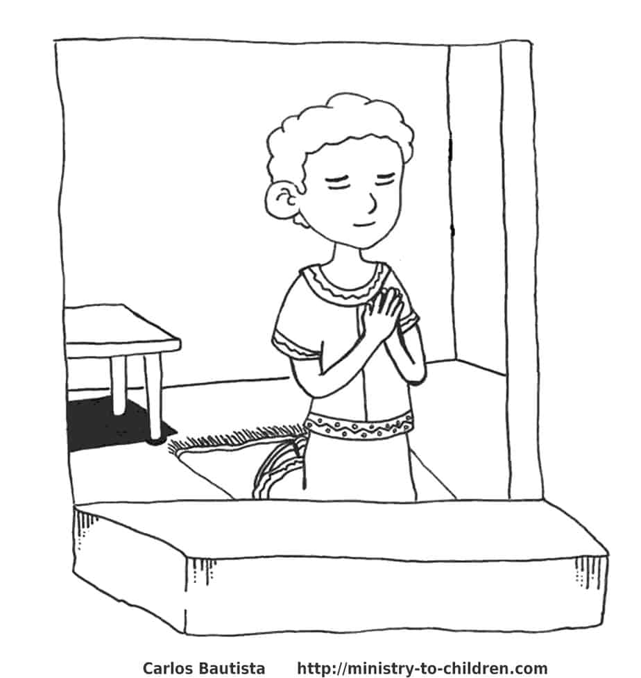 Daniel Coloring Page For Kids Free Bible Printable